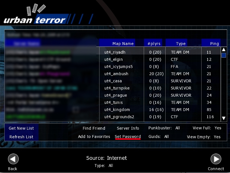 サーバブラウザ